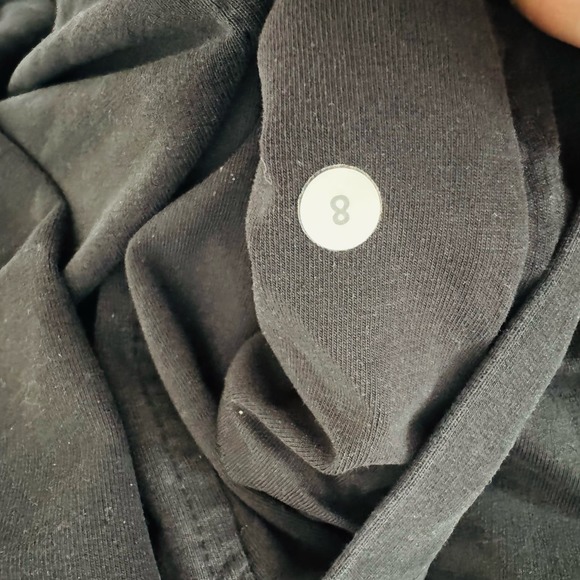 Lululemon Belle Wrap Asymmetrical Jacket Black French Terry Cardigan Size Dot 8 - Picture 9 of 16